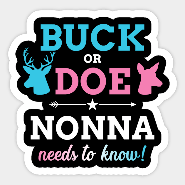 Gender reveal buck or doe nonna matching baby party Sticker by Designzz